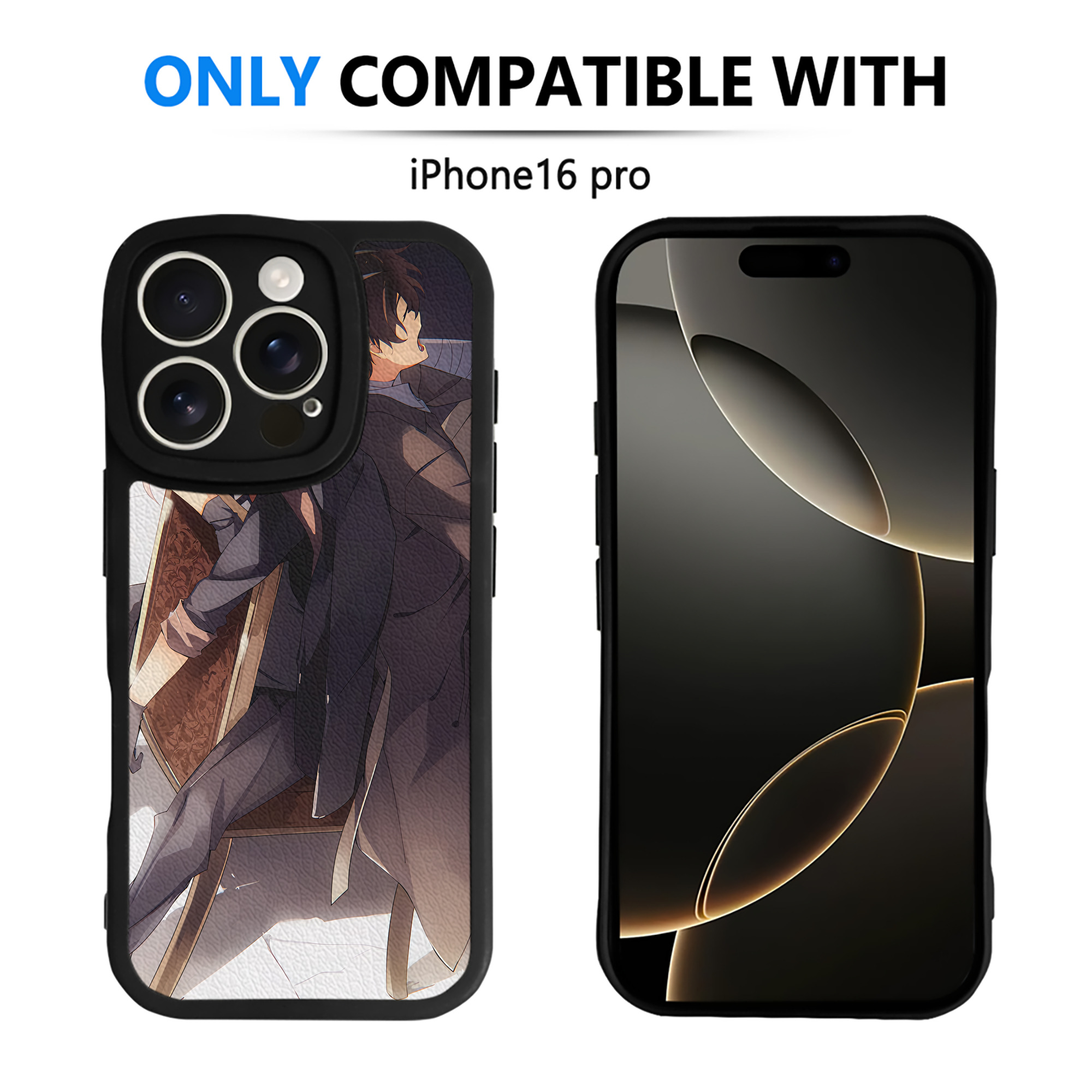 （画像用） 文豪ストレイドッグス Bungo Stray Dogs 【iPhone 16シリーズ対応】シリコンスマホケース（レザー調） 材質：シリコン